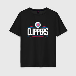 Женская футболка хлопок Oversize Los Angeles Clippers