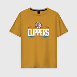 Женская футболка хлопок Oversize Los Angeles Clippers