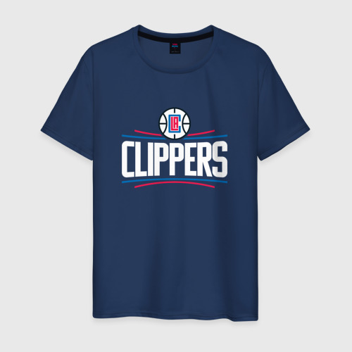 Мужская футболка из хлопка с принтом Los Angeles Clippers, вид спереди №1