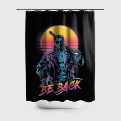 Штора 3D для ванной I will be back - Terminator