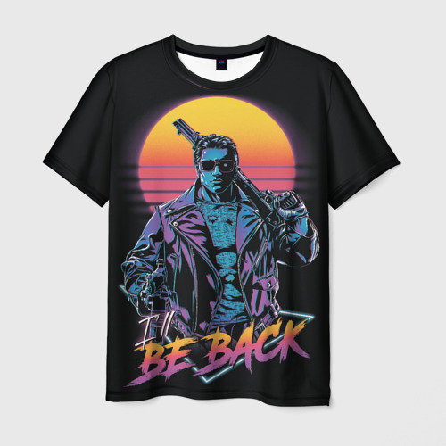 Мужская футболка с принтом I will be back - Terminator, вид спереди №1