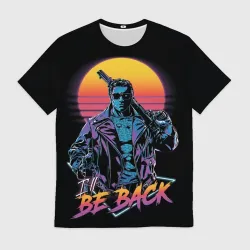 Мужская футболка 3D I will be back - Terminator