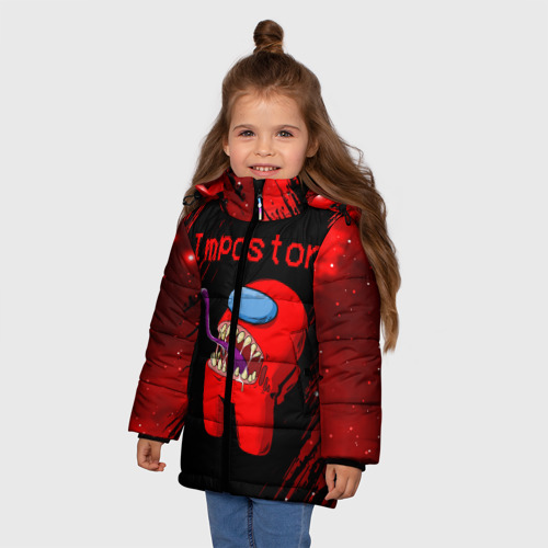 Зимняя куртка для девочек 3D Among Us - impostor - фото 3