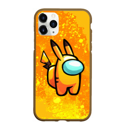 Чехол для iPhone 11 Pro Max матовый Among Us - Pikachu