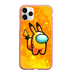 Чехол для iPhone 11 Pro Max матовый Among Us - Pikachu