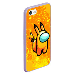 Чехол для iPhone 5/5S матовый Among Us - Pikachu - фото 2