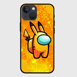 Чехол для iPhone 13 mini Among Us - Pikachu