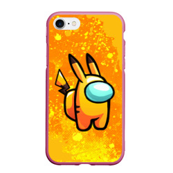 Чехол для iPhone 7/8 матовый Among Us - Pikachu