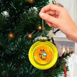 Ёлочный шар стеклянный/пластиковый Among Us - Pikachu - фото 2