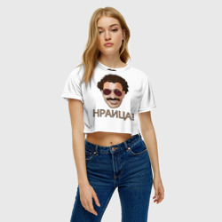 Женская футболка Crop-top 3D Борат - фото 2