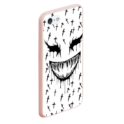 Чехол для iPhone 5/5S матовый GHOSTEMANE, цвет светло-розовый - фото 3