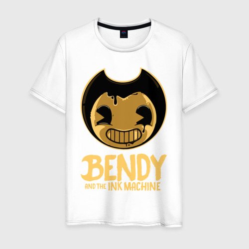 Мужская футболка хлопок Bendy And The Ink Machine, цвет белый