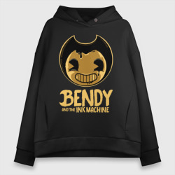 Женское худи Oversize хлопок Bendy And The Ink Machine