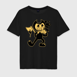 Мужская футболка хлопок Oversize Bendy And The Ink Machine