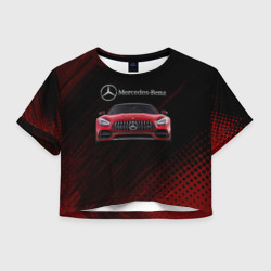 Женская футболка Crop-top 3D Mercedes Benz AMG