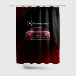 Штора 3D для ванной Mercedes Benz AMG