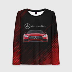 Женский лонгслив 3D Mercedes Benz AMG