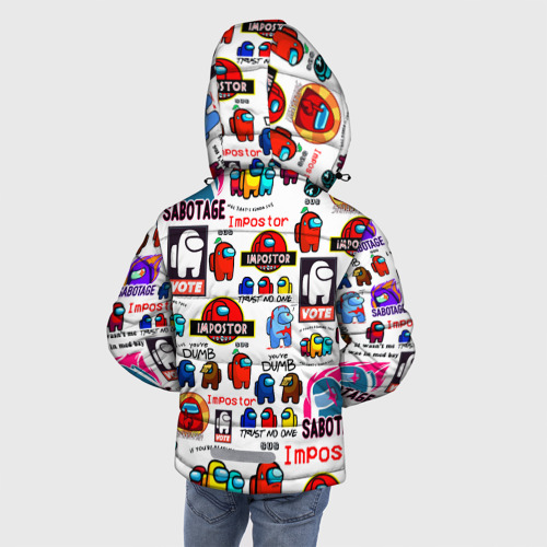 Зимняя куртка для мальчиков 3D Among Us, цвет черный - фото 4