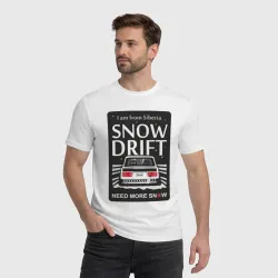 Мужская футболка хлопок From Siberia with snow drift classic - фото 2