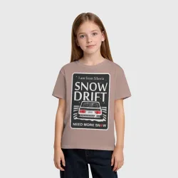 Детская футболка хлопок From Siberia with snow drift classic - фото 2