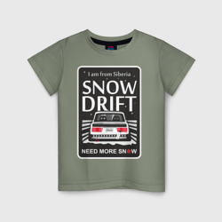 Детская футболка хлопок From Siberia with snow drift classic