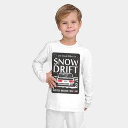 Детская пижама с лонгсливом хлопок From Siberia with snow drift classic - фото 2