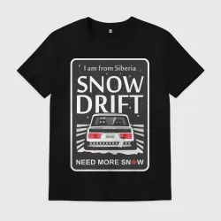 Мужская футболка хлопок From Siberia with snow drift classic