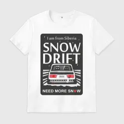 Мужская футболка хлопок From Siberia with snow drift classic