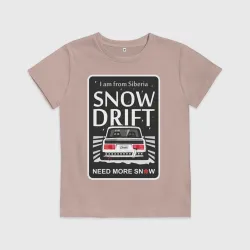 Детская футболка хлопок From Siberia with snow drift classic