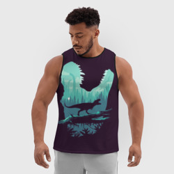 Мужская спортивная майка 3D T-Rex - фото 2