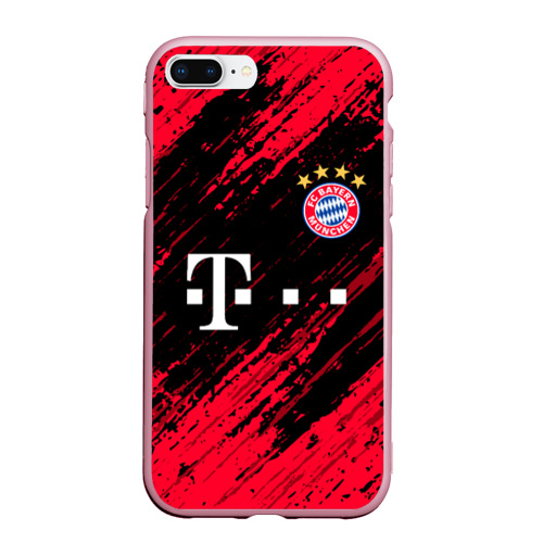 Чехол для iPhone 7Plus/8 Plus матовый Bayern Munchen Бавария, цвет розовый