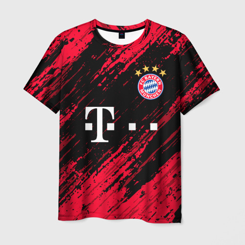 Мужская футболка с принтом Bayern Munchen Бавария, вид спереди №1