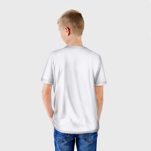 Детская футболка 3D с принтом СБОРНАЯ ИТАЛИИ, вид сзади #2