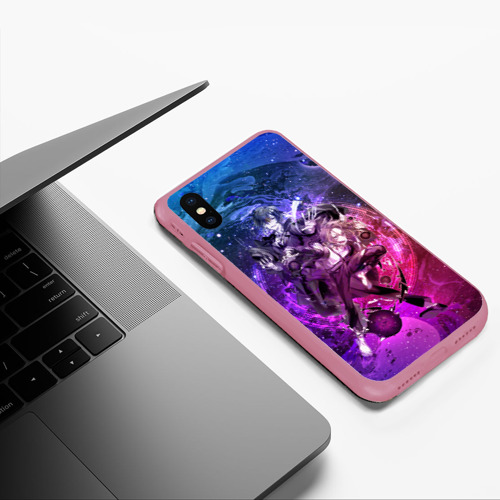 Чехол для iPhone XS Max матовый Дазай и Чуя, цвет малиновый - фото 5