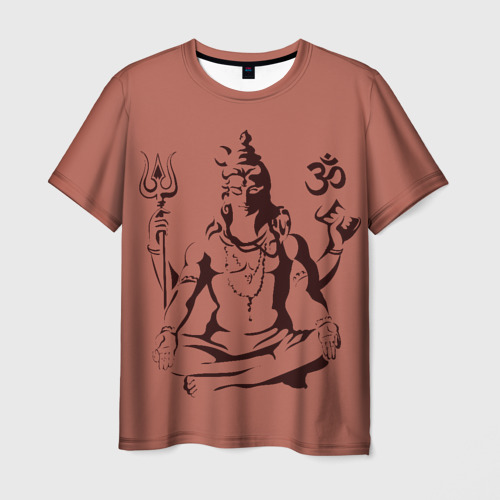 Мужская футболка с принтом Бог Шива, вид спереди №1
