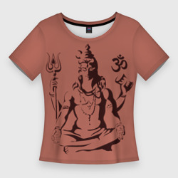 Женская футболка 3D Slim Бог Шива