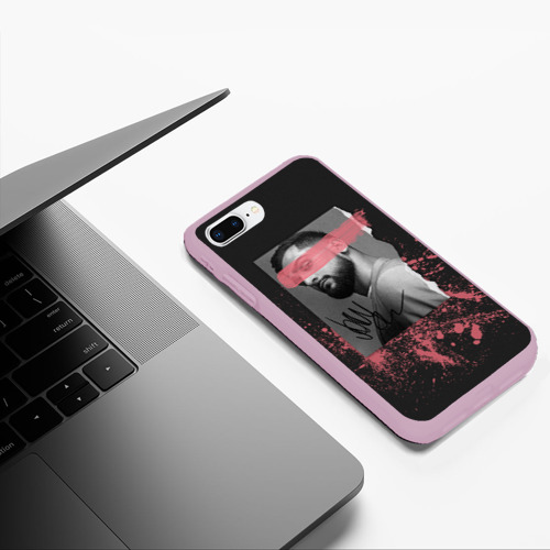 Чехол для iPhone 7Plus/8 Plus матовый Jony, цвет розовый - фото 5