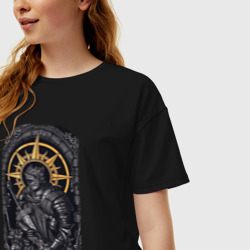 Женская футболка хлопок Oversize Dark Souls рыцарь душа пепла - фото 2