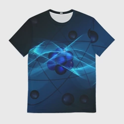 Мужская футболка 3D Атом
