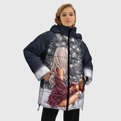 Женская зимняя куртка Oversize Девушка - фото 2