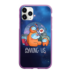 Чехол для iPhone 11 Pro Max матовый Among Us Space