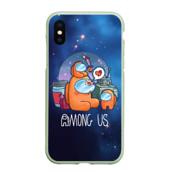 Чехол для iPhone XS Max матовый Among Us Space