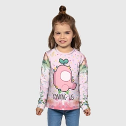 Детский лонгслив 3D Among Us girl - фото 2