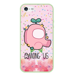 Чехол для iPhone 5/5S матовый Among Us girl