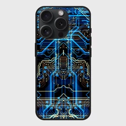 Чехол силиконовый для Apple iPhone 15 Pro матовый Сircuit-$$$