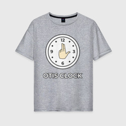 Женская футболка хлопок Oversize Часы Отиса