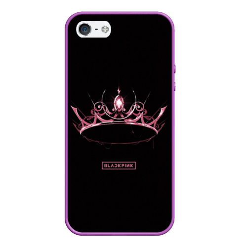 Чехол для iPhone 5/5S матовый Blackpink - The Album, цвет фиолетовый