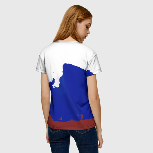 Женская футболка 3D с принтом Спецназ России, вид сзади #2