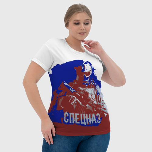 Женская футболка 3D с принтом Спецназ России, фото #4