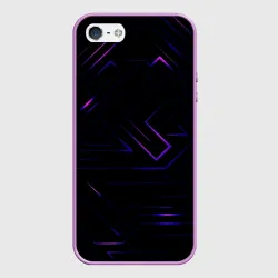 Чехол для iPhone 5/5S матовый Неоновая абстракция